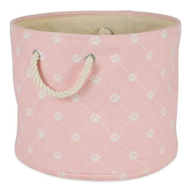 Design Imports CAMZ14256 Bac Rond en Polyester Treillis Patte pour Animaux, Rose - Petit