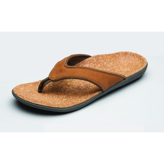 Yumi Leather - Men's Orthotic Sandals - Medium Brown