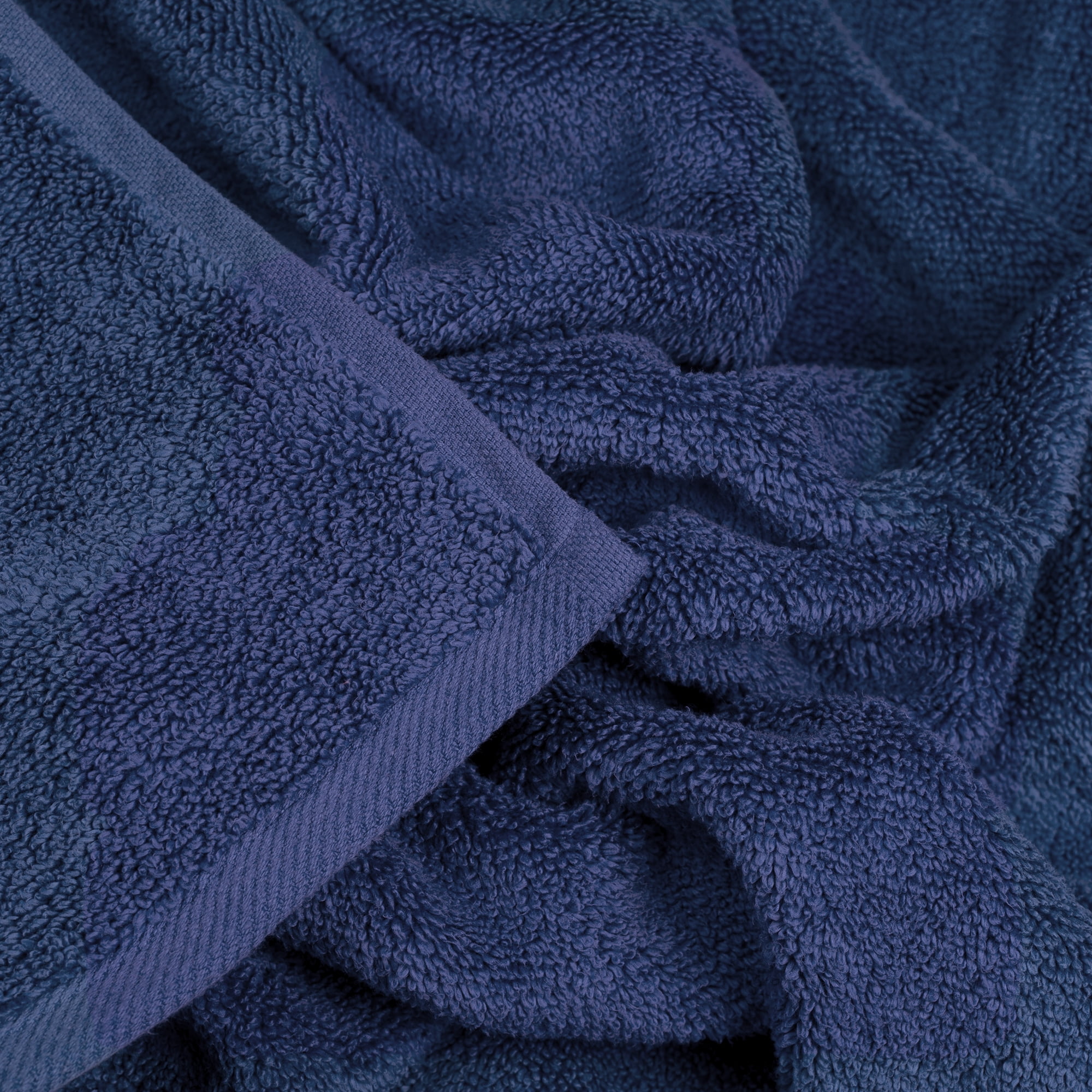 Somerset Home 6-Piece 100% Cotton Machine Washable Bath Towels, Navy