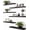 Black, variant on 48 Inch Wood Floating Shelves for Wall, Wooden Wall Shelves for Bedroom, Set of 4 Light Brown