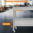 thumbnail image 6 of Stainless Steel Table, Metal Prep & Work Table with Adjustable Undershelf, Stainless Steel Prep Table Work Table for Commercial Kitchen, Restaurant, Hotel and Garage, 6 of 6