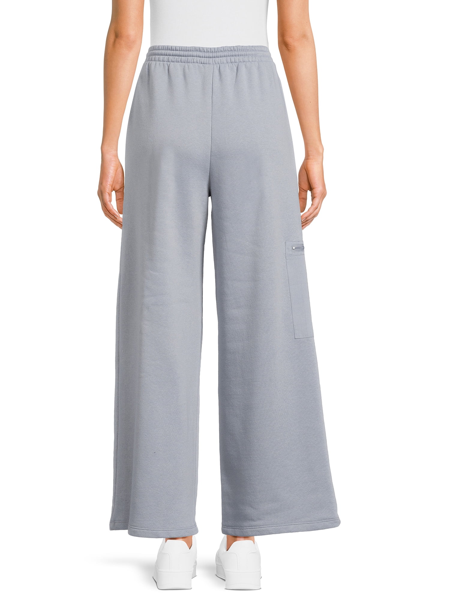 Self Esteem Juniors Wide Leg Fleece Cargo Pants, Sizes XS-XL