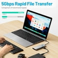 thumbnail image 4 of USB C Hub, USB C Adapter 9 in 1 Dongle with 4K HDMI, VGA, Type C PD, USB3.0, SD/TF Card Reader, Audio, Docking Station Compatible with Type C Laptops, 4 of 9