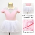 thumbnail image 6 of SDNall Dance Leotard Ballet Leotards for Girls Children'S Dance Clothes Summer Short Sleeves Training Clothes One-Piece Performance Clothes Skirt Set Dance Dress Age:6-7 Years, 6 of 9