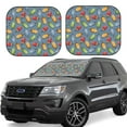 thumbnail image 1 of Fotbe Fruit Ice Cream Juego de 2 Piezas de Parasoles para Parabrisas | Bloqueador Solar para Auto | Accesorios Plegables para Protección Solar Interior-Large, 1 of 6