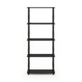 thumbnail image 3 of Furinno Rata 6-Tier Industrial Multipurpose Flat Base Shelf Display Rack with Metal Frame, Wide, Americano, 3 of 5