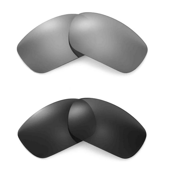 Walleva Polarized Black   Titanium Replacement Lenses for Oakley Jawbone Sunglasses