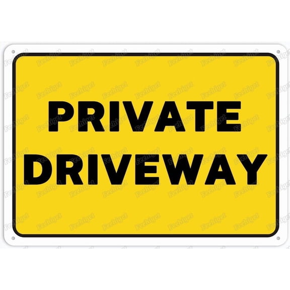 Private Driveway Aluminum Sign Metal Tin Sign Style Funny Pool Signs Wall Decor Art 8 X 12 Inches