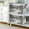thumbnail image 2 of Yayeee Foldable Storage Basket for Shelves with Handles Waterproof Cloth Bins, River and Mountains, 2 of 7