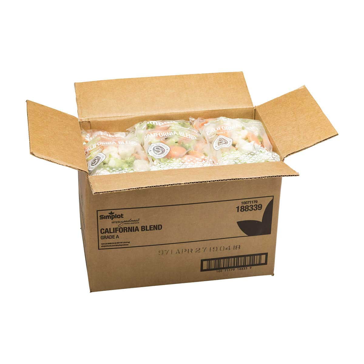 Simplot California Vegetable Blend - 32 oz. package, 12 package per case