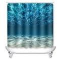 thumbnail image 5 of 4 Pcs Seashell Starfish Shower Curtain Sets with Non-Slip Rug, Toilet Lid Cover and Bath Mat, Ocean Conch Nautical Shower Curtain with 12 Hooks, Waterproof Beach Bath Curtain, 5 of 6