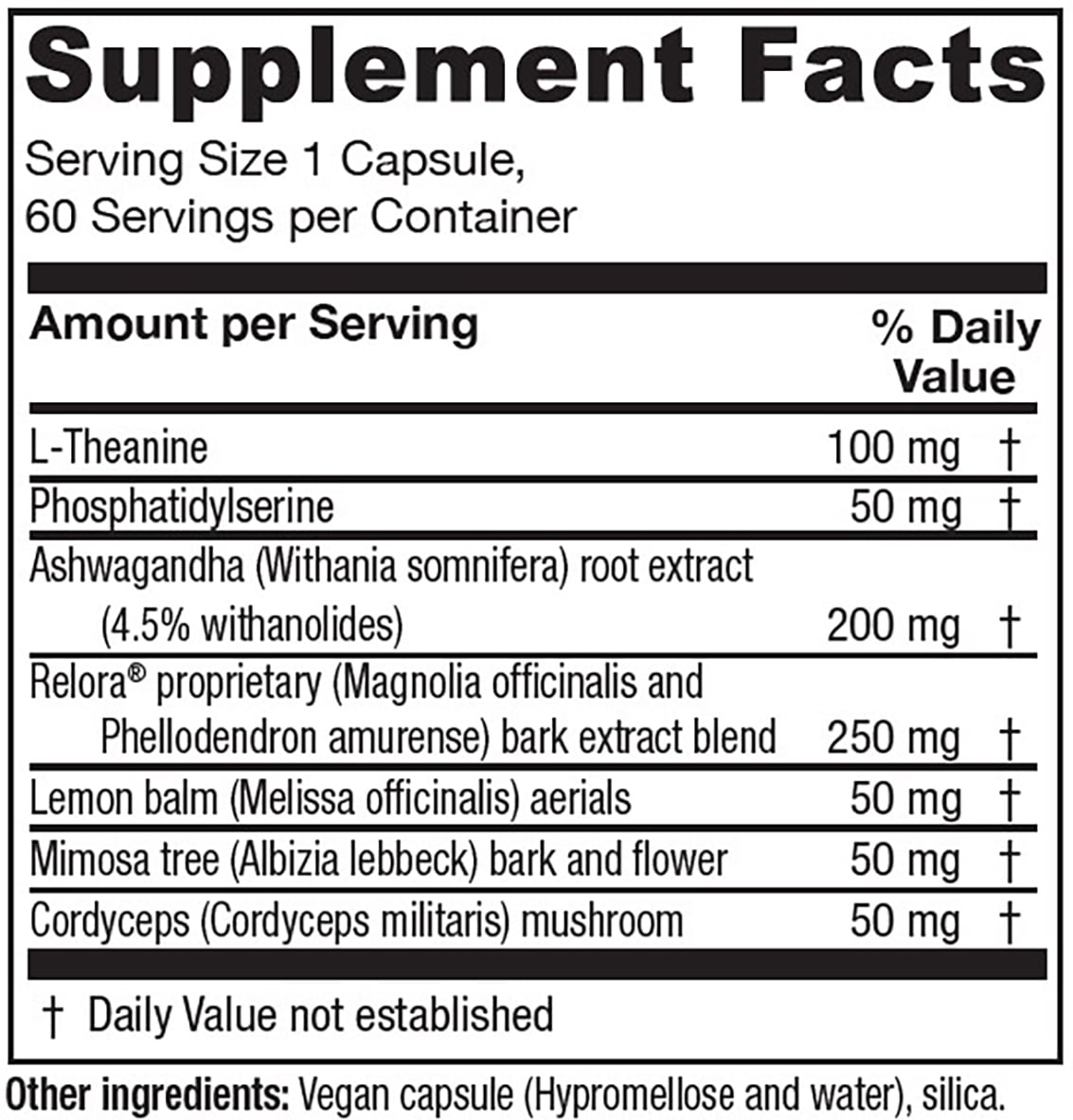 Vitanica Cortisol Relief, Dr. Formulated Sleep, Stress, Cortisol Manager Supplement, Vegan, 60 Capsules (Cortisol Relief)