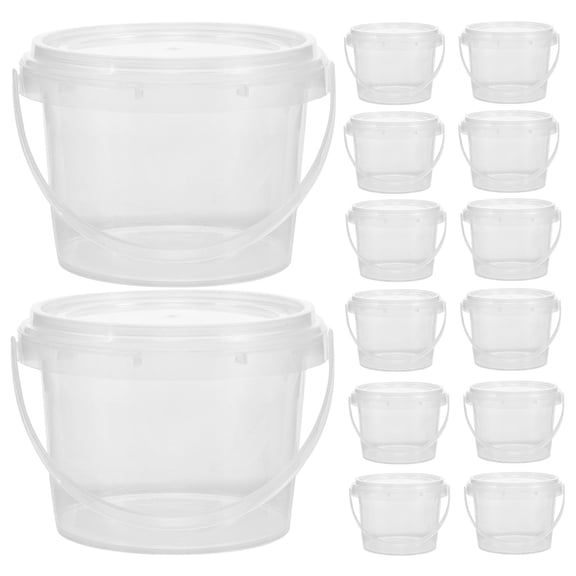 AURARMLET 20Pcs Multifunctional Plastic Painting Box with Handle for Home Storage