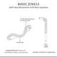 thumbnail image 6 of Rosec Jewels Certified Moissanite Engagement Ring Enhancer - Curved Stackable Ring for Women - D-VS1 Quality, 10K White Gold, US 8.00, 6 of 7