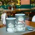 thumbnail image 3 of Yayeee Flameless Candles with Remote Flickering Battery Operated Multi Color Changing, Snowman Family, 3 of 7