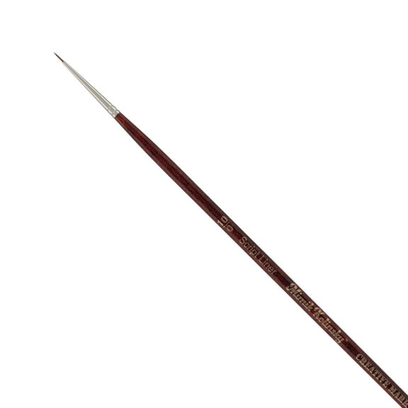 Mimik Kolinsky Synthetic Sable Long Handle Brush, Script Liner Size #10x0