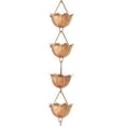 thumbnail image 1 of Monarch Pure Copper Lotus Rain Chain, 8-1/2-Feet Length, 1 of 2