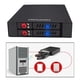 thumbnail image 5 of Caja de rack móvil HDD bahías dobles para bahía de unidad de disquete de 3,5 pulgadas, con indicador LED, bloqueo de seguridad, shamjiam estante móvil, 5 of 9