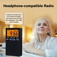 thumbnail image 3 of Portable Radio Portable Am/fm Radio Mini 2 Band with Speaker Time Display Alarm Clock Function Screen Headphone-compatible Ideal for Emergency Use, 3 of 8