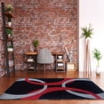thumbnail image 2 of Linon Corfu Spheres Machine Made Heat Set Frieze Yarn Pile 8'x10'3" Rug in Black, 2 of 3
