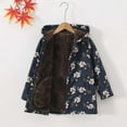thumbnail image 4 of Favoffer Girls' Fall Winter Thickened Hoodie Coat Windproof Long-Sleeve Outerwear with Pocket for Toddler Outdoor Play Holiday Trip 1-9Y, 4 of 9
