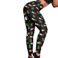 thumbnail image 4 of DISNIMO Christmas Tree Printed High Waisted Yoga Pants for Women, Stretch Workout Leggings Tummy Control Yoga Pants Leggings for Sport, Black, S, 4 of 6