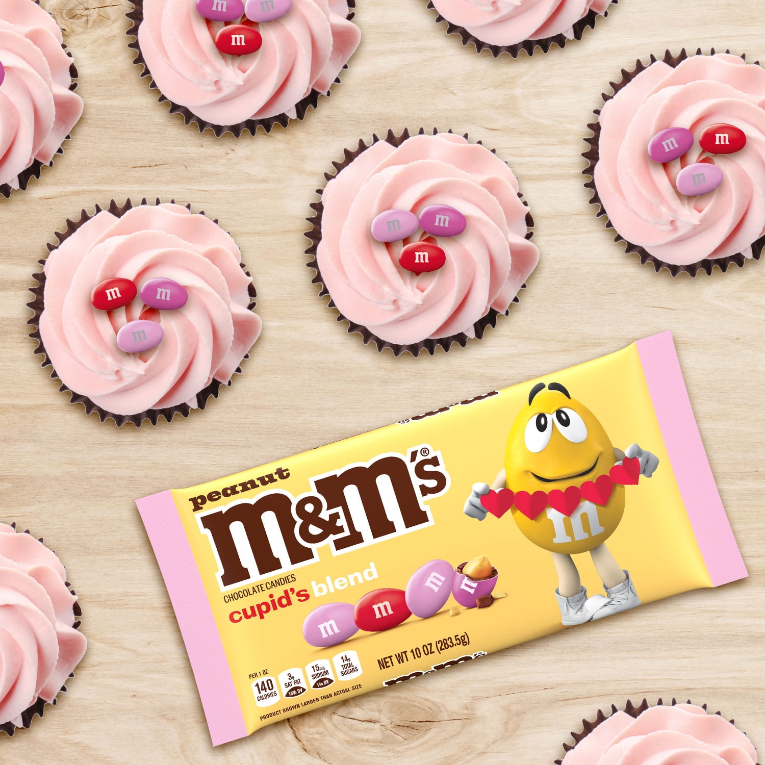(2 pack) M&M’s Peanut Milk Chocolate Valentine’s Day Candy - 10 oz Bag