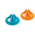 thumbnail image 4 of Couvercles d'Épices pour Bocaux Mason à Bouche Régulière, Orange et Bleu, Ensemble de 2, 4 of 4