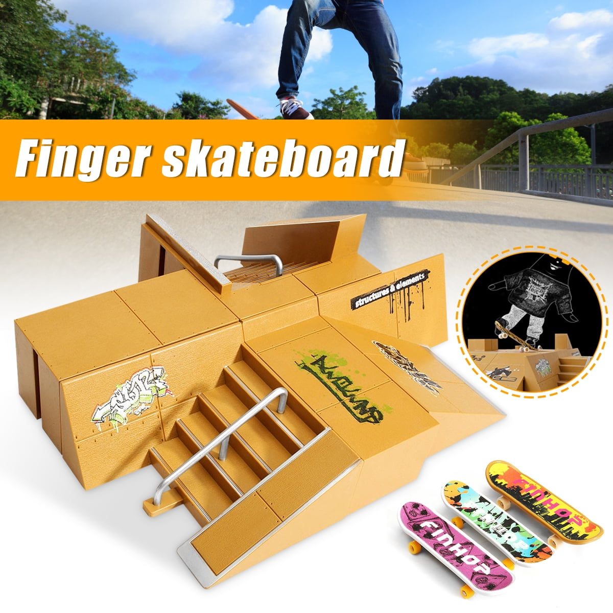 Skate Park Finger Skate Tech Deck Skate Park Ramp Part For Tech Deck Fingerboard Finger Board Parks