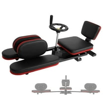 Black Red Trim Full Stretcher, Heavy Steel Frame, Ergonomic Padding, Adjustable Leg Stretcher Machine, Splits Equipment, for Fitness Club, Athletic Facility, Home