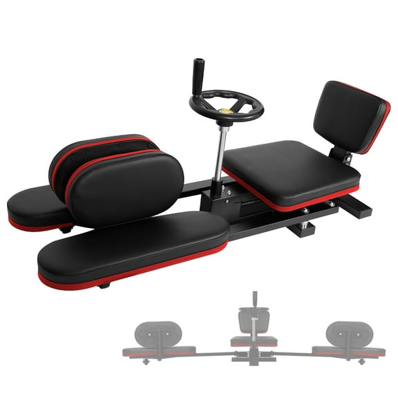 Black Red Trim Full Stretcher, Heavy Steel Frame, Ergonomic Padding, Adjustable Leg Stretcher Machine, Splits Equipment, for Fitness Club, Athletic Facility, Home