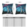 thumbnail image 2 of Pofeuu Fantasy Mushrooms Print Double-sided plush pillowcase Square Throw Pillow Covers Pillows Cover for Living Room Bedroom Sofa Couch Cushion Cover（No pillow core）-24"x24", 2 of 7