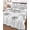 White, variant on Quilts Queen Size Bedding Set, Black Dandelion Reversible Summer Quilt 3 Pieces, Spring Country Modern Minimalist Flower Lightweight Bedspreads Coverlets with 2 Pillow Shams for All Seasons