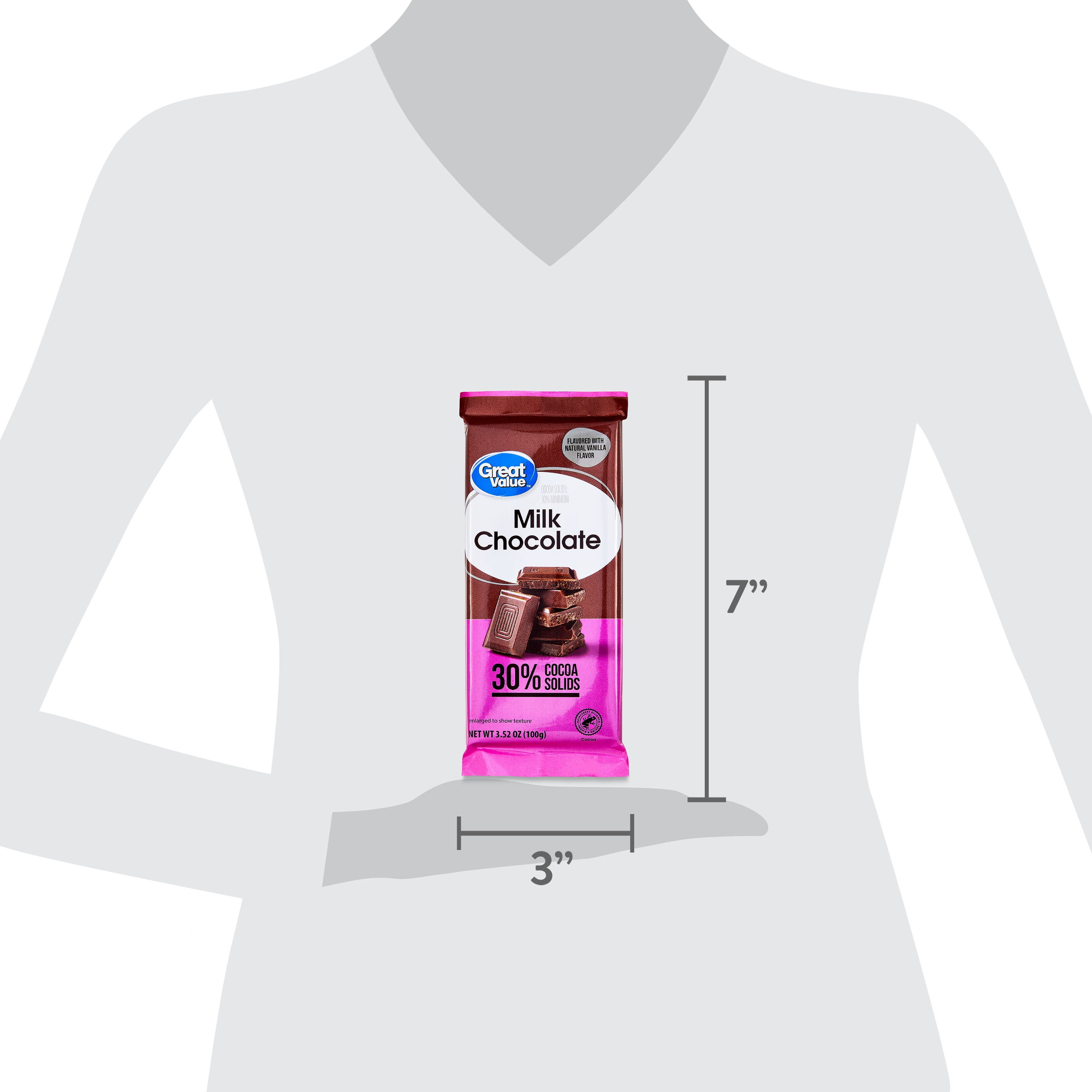 Great Value Milk Chocolate Bar, 3.52 oz