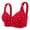 Red, variant on Munlar Womens Hot Pink Longline Bras Push Up No Underwire Bras Full Coverage Floral Plus Size Bras for Women