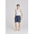 thumbnail image 4 of Onimisc Mens Woven Pajama Shorts Pajama Bottoms Plaid Sleep Shorts Lounge Pants Sleepwear Pj Pants for Men 3 Pack, 4 of 9