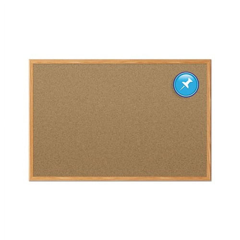 Cork Bulletin Board 48 x 36, Oak Frame