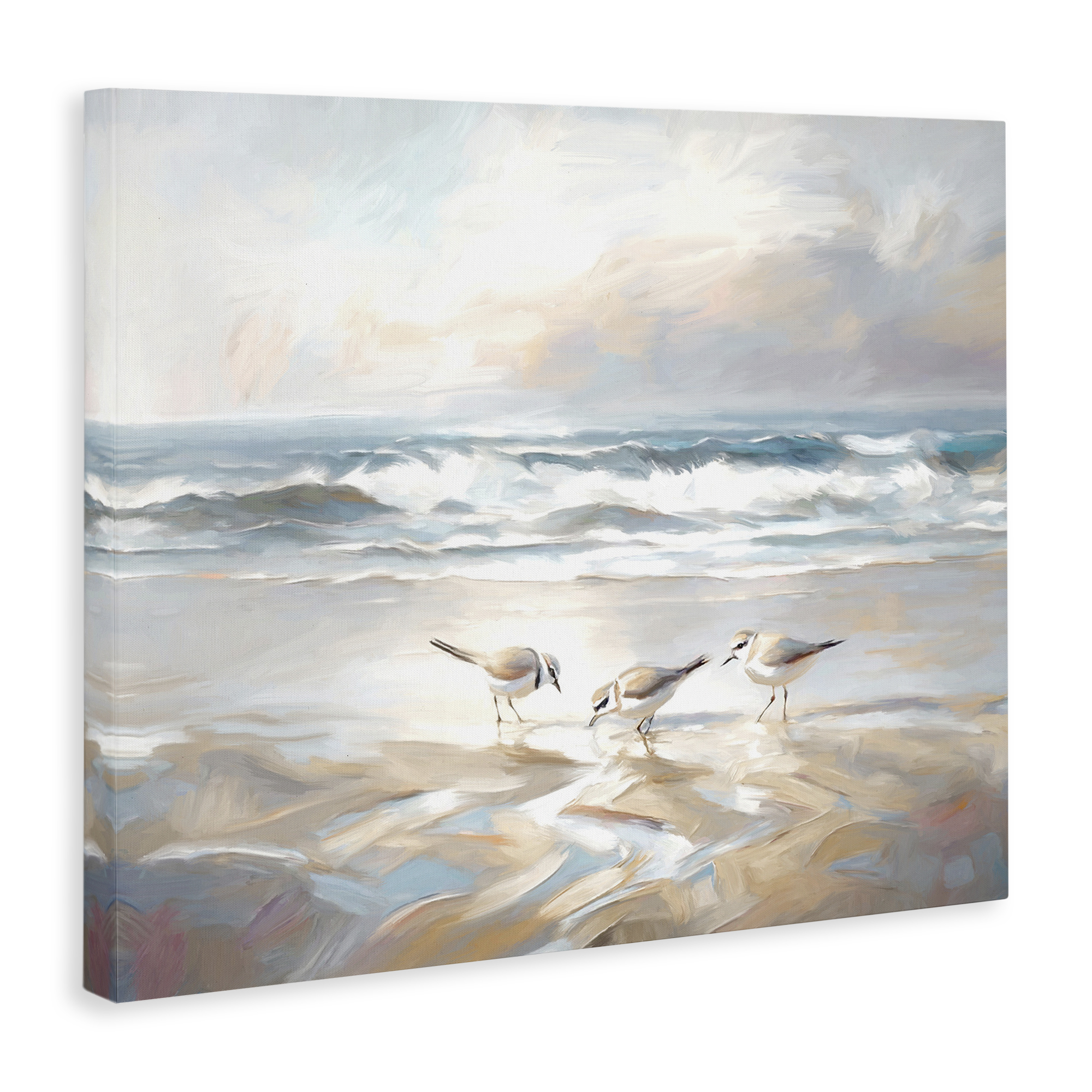 Stupell Industries Blue Haven Bay Coastal Painting Gallery Wrapped Canvas Art Print Wall Art, 20 x 16