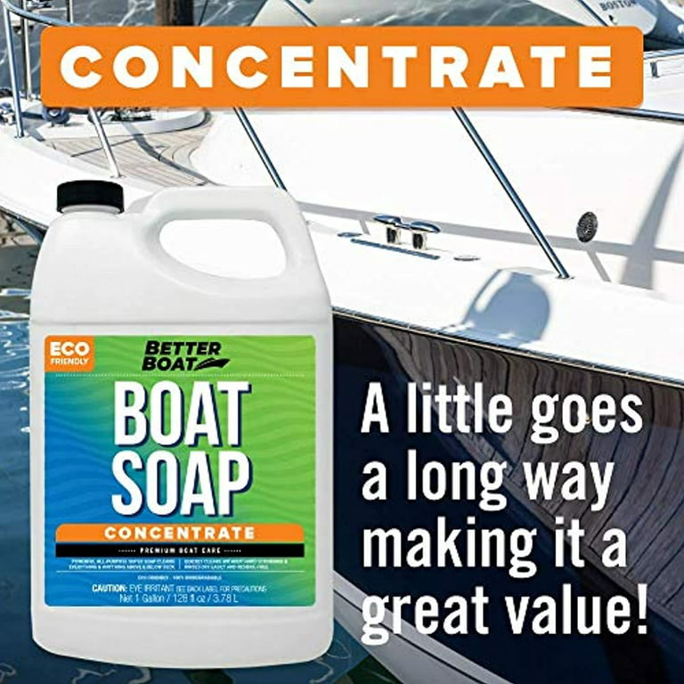 Premium Grade Boat Soap Marine Concentrate Cleaner Boat Wash Soap 1 Gallon Boat Cleaner