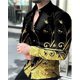 thumbnail image 1 of Camisa de diseño de moda para hombre con estampado de estrellas, color morado, azul y dorado, de lujo, para uso social, con solapa, talla grande, informal, de manga larga, 1 of 6