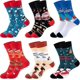 thumbnail image 1 of Calcetines de vestir coloridos para hombre, novedosos, divertidos, elegantes y con estampados funky, calcetines casuales y locos para hombre - Medias navideñas, 1 of 5