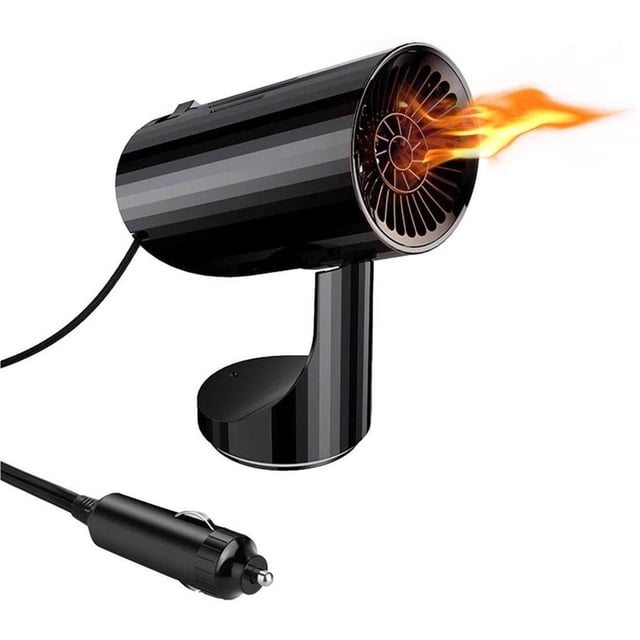 Car Heater 2 in 1 Car Heating Cooling Fan Car Heater Cooling Fan Windshield Defogger Defroster 12V/24V 360° Rotation Auto Heating Fan