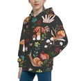 thumbnail image 2 of Kll Unisex Kids Boys Girls Hooded Pocket Pullover Hoodies-Mushroom With Snails, 2 of 9