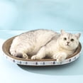 thumbnail image 7 of Cat Scratch Bed Oval Cat Scratcher Cardboard, 2 In 1 Cat Scratch Pad Bowl Nest for Indoor Cats, Round Lounger Couch, Furniture Protection, 7 of 7