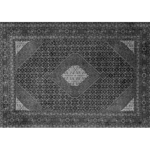 Ahgly Company Indoor Rectangle Persian Gray Traditional Area Rugs, 5' x 8'