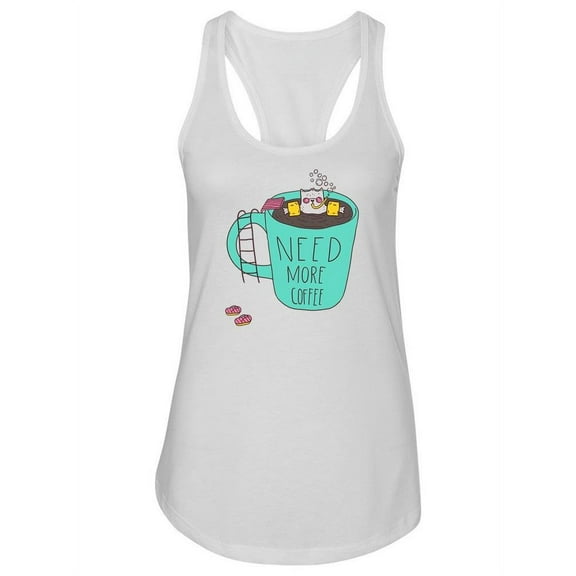 Cat In A Coffee Mug Tank Women -Image by Shutterstock, Female x-Large