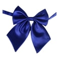 thumbnail image 3 of Men's Ties Elegant Solid Color Polyester Silk Bow Tie For Student Career Attache And Flight Attendant Rubber Gear Ties Satin Night Cap with Bow for Dogs Small Hair Coil Thick Flower, 3 of 3