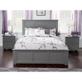 thumbnail image 4 of Pemberly Row Madison Queen Wood Foundation Bed with Matching Footboard in Grey, 4 of 5