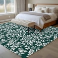 thumbnail image 4 of Large Area Rugs for Living Room Bedroom, Dark Green Spring Floral 5'x8' Rug Washable Carpet Runner Indoor Outdoor, Farmhouse Flowers Elegant Pastoral Non Slip Floor Mats Rug for Kitchen, Bathroom, 4 of 8