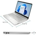 thumbnail image 3 of HP Business Laptop, 15.6" HD Touchscreen Display, Intel Core i3-1115G4 Processor, 32GB RAM, 2TB SSD, Intel UHD Graphics, Wi-Fi, Bluetooth, Windows 11 Home in S Mode, Silver, Cefesfy Laptop Stand, 3 of 8